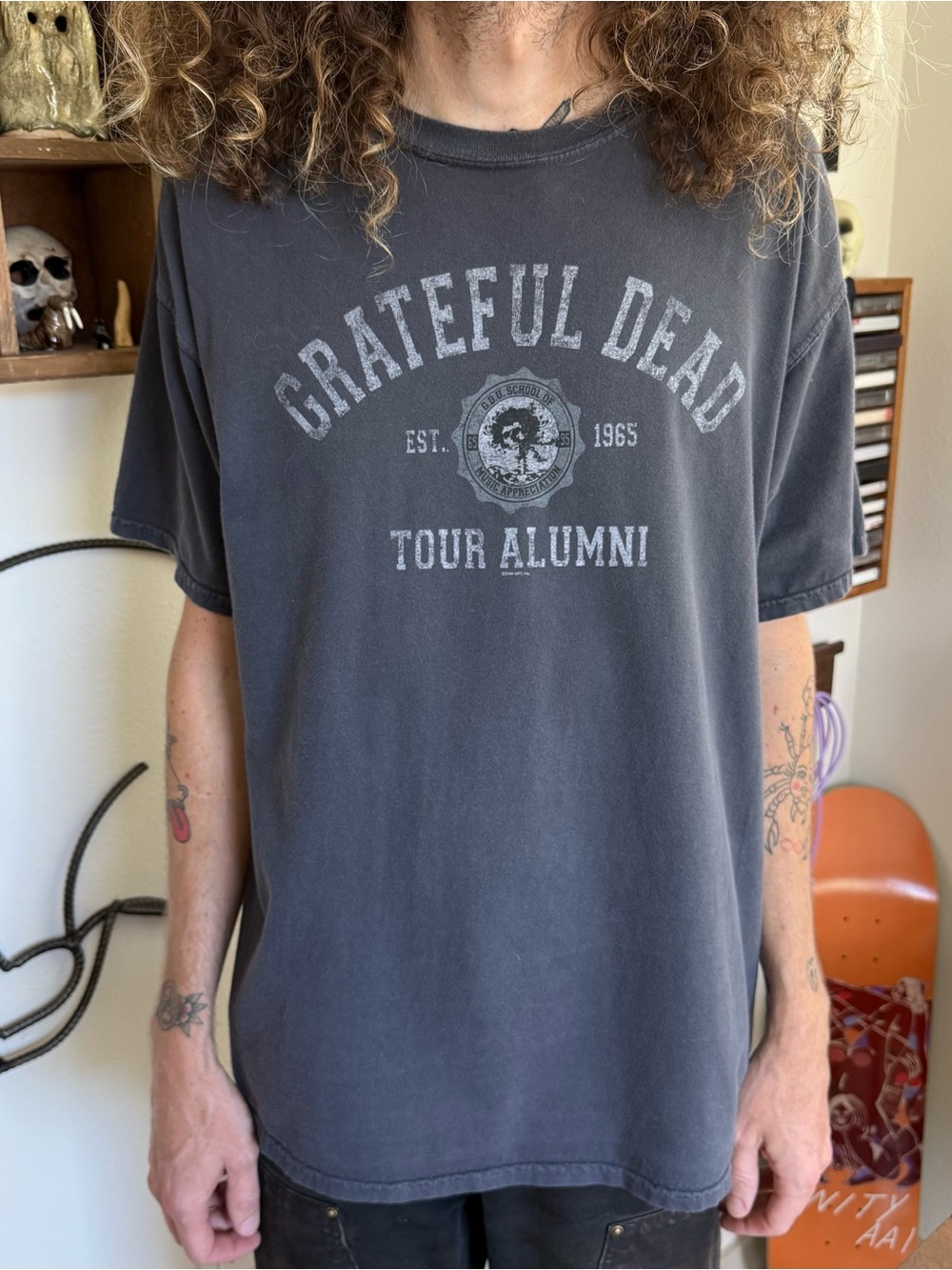 Vintage 2000s Grateful Dead Liquid Blue Graphic Tee ~ Size Large